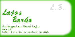 lajos barko business card