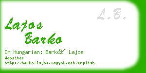 lajos barko business card